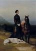 Alfred de Dreux    18410-1860   Cavaliere écossaise et lévrier