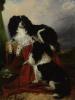 Ansdell Richard 1815-1885  Two king Charles spaniels in a landscape