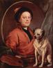 Le peintre William Hogarth avec son carlin  1697-1764
