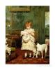 Charles-Burton Barber   Girl with dogs  1893