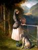 Alfred de Dreux    1810-1860   Jeune fille écossaise et son chien