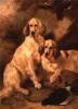 Edwin Douglas    Setter hunting dogs resting with bird and game bag   1877