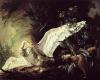 Jacques-Charles Oudry un chien barbet surprenant un cygne 1740
