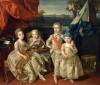 Johann Zoffany    1733-1810    Prince Ludwig of Parma with his sisters Caroline Marie Antonie and Charlotte