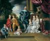 Johann Zoffany     George III  1738-1820   queen Charlotte 1744-1818 and their six eldest children