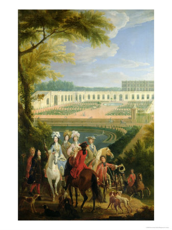 Pierre denis martin view of the orangerie at versailles after 1697