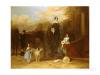Richard Ansdell  A  family with their hunters and dogs outside a manor 1841
