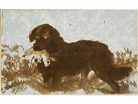 Sir edwin henry landseer a dog with a rabbit