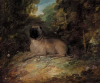 Thomas Gainsborough    Portrait of a pug belonging to Jonathan  Spilsbury in a lanscape   1784