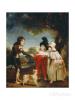 William Beechey   1753-1839   Portrait of sir Francis Ford's children giving a coin to a beggar boy